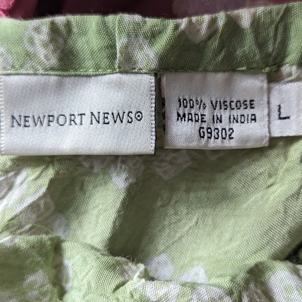 Vintage Newport News green color block sequins maxi skirt size woman's Large - Picture 2 of 5